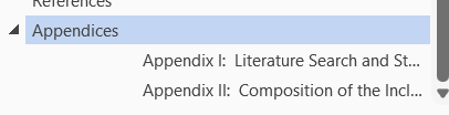 Navigation Pane indented with Heading 6